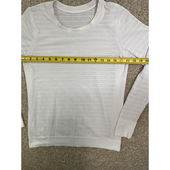 Lululemon Breeze Long Sleeve White Breathable Shirt 6 - Picture 4 of 9